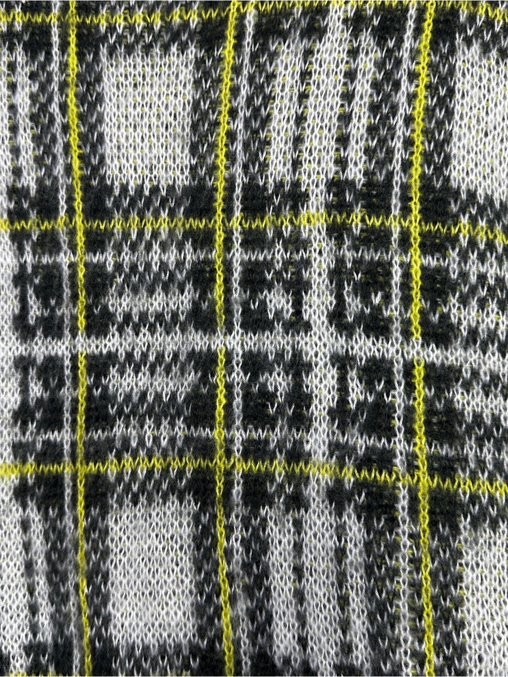 Nine West Plaid Sweater Womens Cropped Long Sleeve Preppy Yellow Medium Striped - Picture 8 of 10